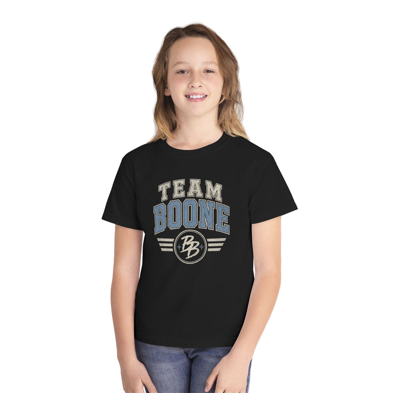 Team Boone Youth Tee | Vintage Athletic Logo, Crewneck Short Sleeve